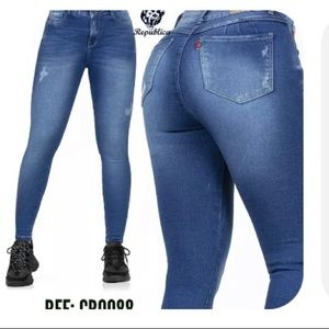 JEANS COLOMBIANOS Authentic Colombian Push Up Jeans, Levanta Cola Size 11